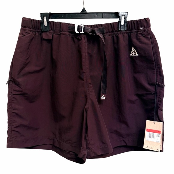 Nike ACG Other - Nike ACG Trail Shorts Brown/Burgundy Outdoor Hiking Pocket CZ6704-227 Men Size L
